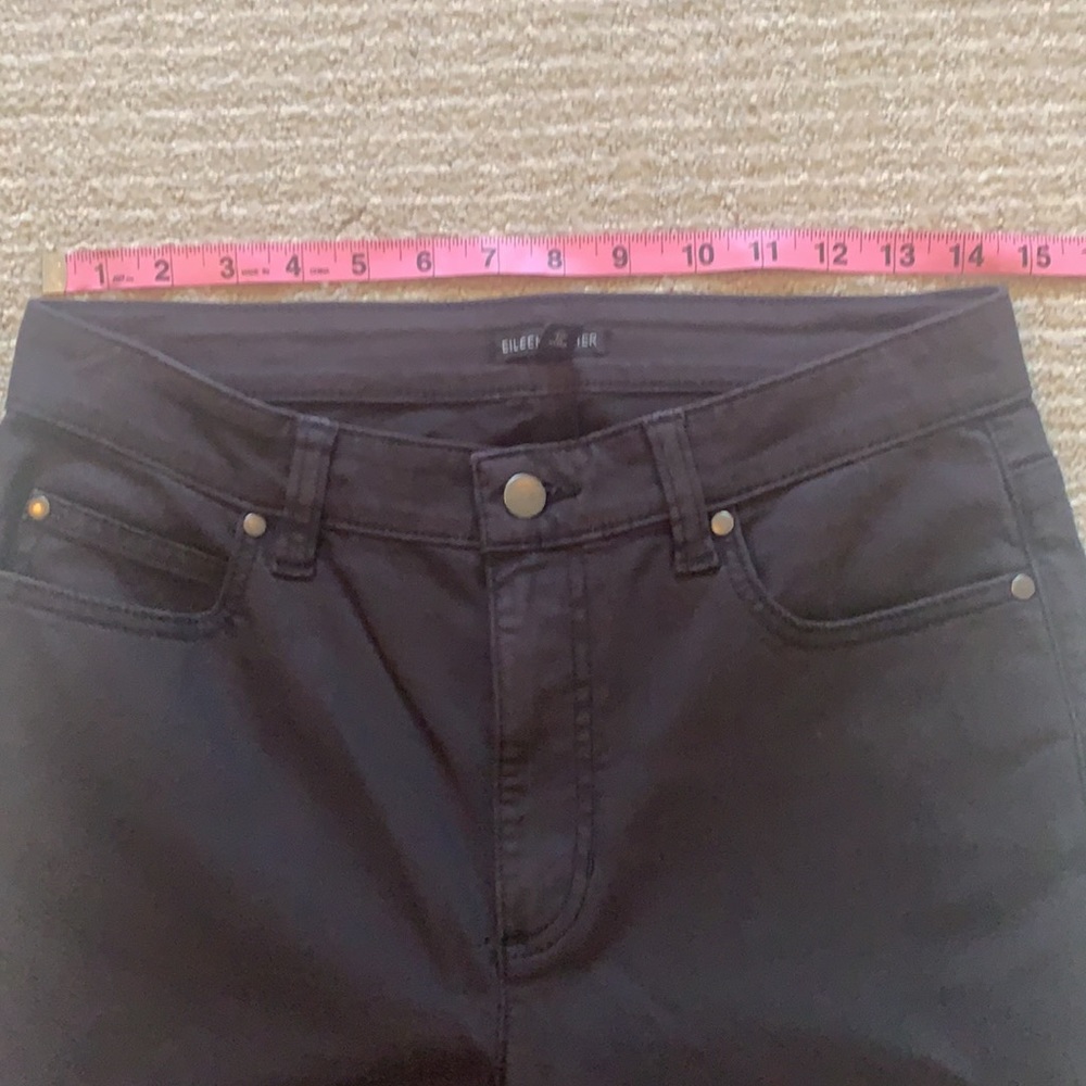 Eileen Fisher black straight 5-pocket jeans - Picture 7 of 10
